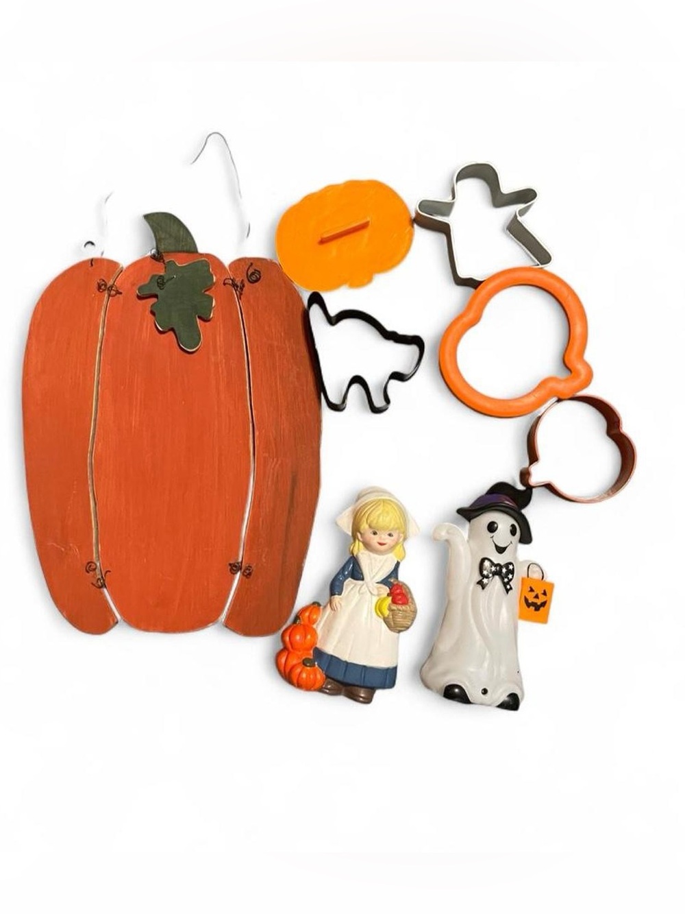 Fall Halloween Thanksgiving Lot of 8 Cookie Cutters Decor Door Hanging Figurine